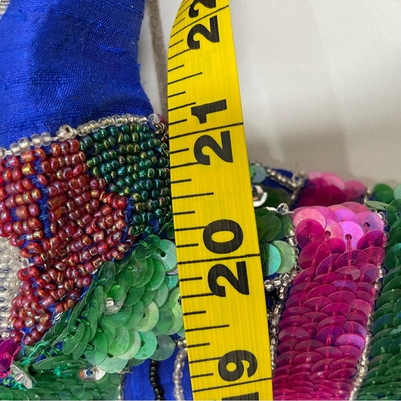 Vtg Jacket Lawrence Kazar Silk Sequin Beaded Long Sleeve Size XL - Picture 9 of 9